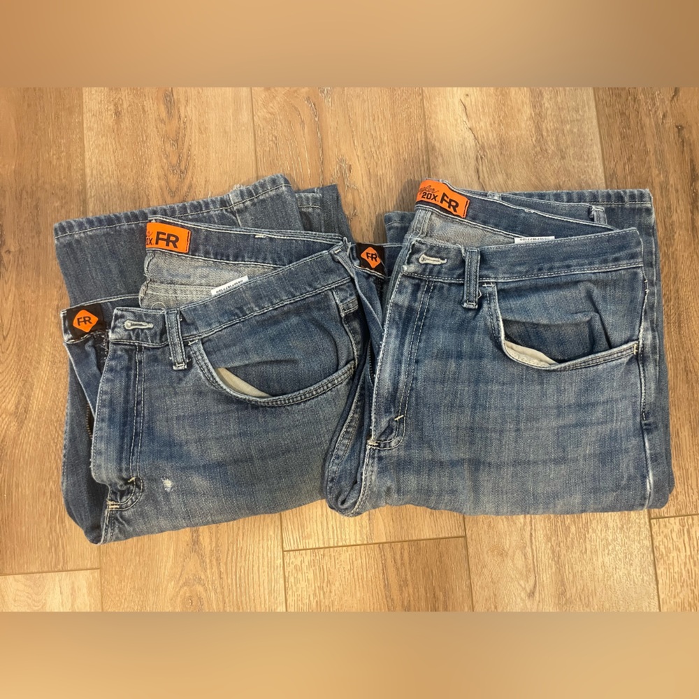 Classic Blue Bootcut Jeans with Faded Wash